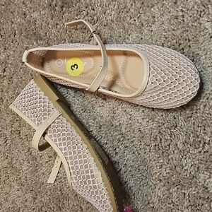 Lucky Top Pink Sparkle Kitten Flats for Little Girls, Size 3 Glitter Ballet A11